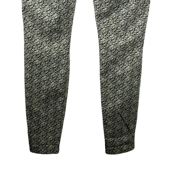 Cabi Jeans Size 4 Skinny Stretch Ditsy Olive Green Printed Denim Pants Casual - Picture 6 of 12